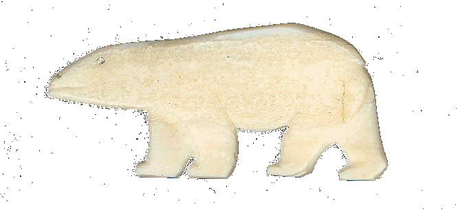 Isbjrn Tupilak (eskimoisk amulet, lykketegn) 