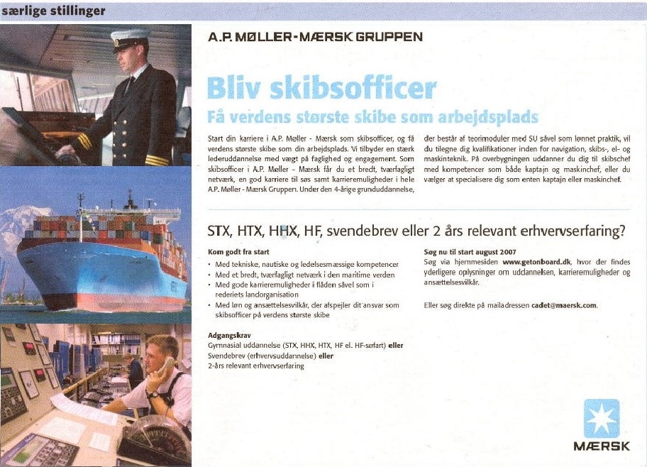 Mærsk skibsofficer 2007