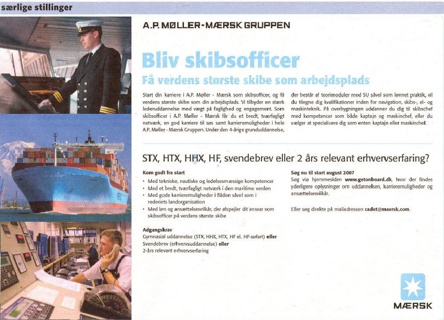 Mrsk skibsofficer 2007